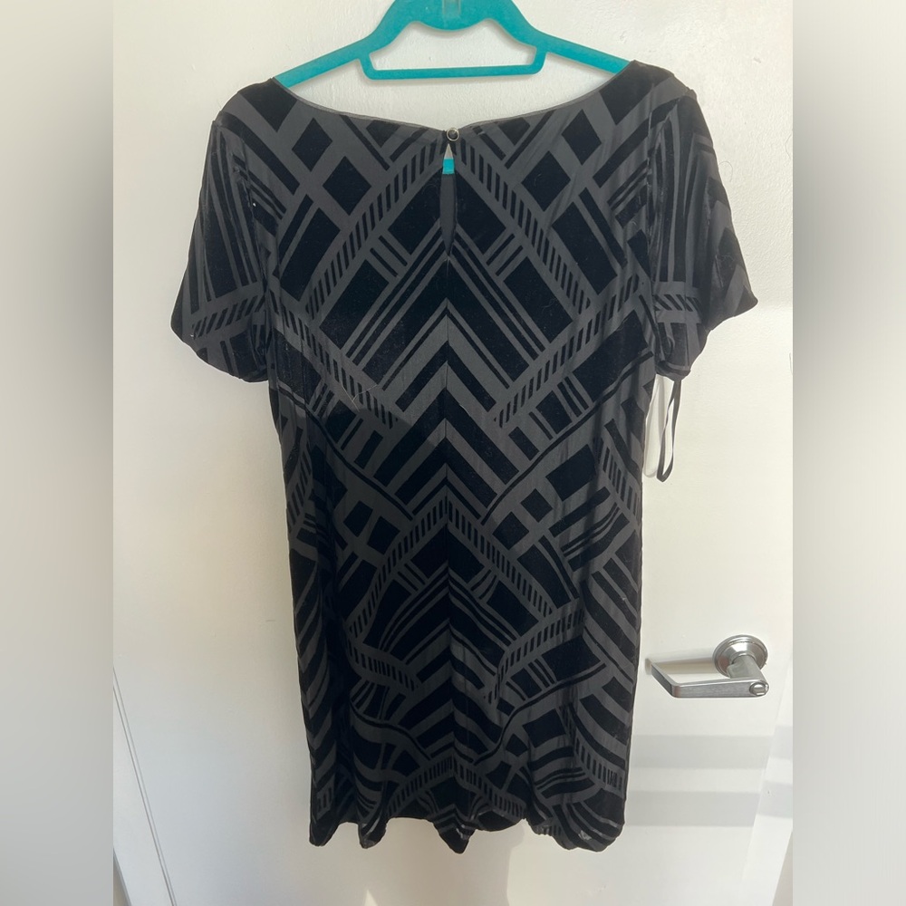 White House Black Market velvet printed mini dress
